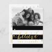 金ゴールドシャイ信じン | 休日の写真はがき シーズンポストカード (正面/裏面)