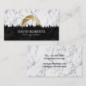 金ゴールドシャッモダンター大理石撮影 名刺 (正面/裏面)