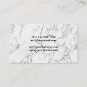 金ゴールドシャッモダンター大理石撮影 名刺 (裏面)