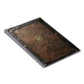 金ゴールドシャムロックサンパトリックの日,ブラウンレザー ノートブック (右側)