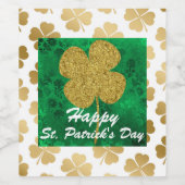 金ゴールドシャムロックスグリーンフローラ ワインラベル (シングルラベル)