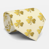 金ゴールドシャムロックノベルティネックタイ ネクタイ (ロール)