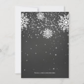 金ゴールドシャルボードスノーフレーククリスマスパーティー 招待状 (裏面)