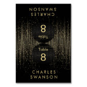 金ゴールドシャワー | DIY座席表付き文字 テーブルナンバー (正面)