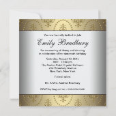 金ゴールドシャンデリアクラシーSweet sixteenボール 招待状 (裏面)