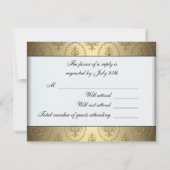 金ゴールドシャンデリアクラシーSweet sixteenボールRSVP 出欠カード (裏面)