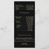 金ゴールドシャンデリアズオンブラックポー結婚式 プログラム (裏面)