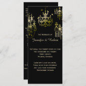 金ゴールドシャンデリアズオンブラックポー結婚式 プログラム (正面/裏面)