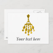 金ゴールドシャンデリア ポストカード (正面/裏面)