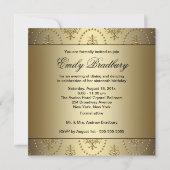 金ゴールドシャンデリアSweet sixteenパーティー 招待状 (裏面)