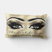 金ゴールドシャンパイグネメイクアップアイズラッシュ美しいメタル ランバークッション (裏面)