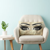 金ゴールドシャンパイグネメイクアップアイズラッシュ美しいメタル ランバークッション (椅子)