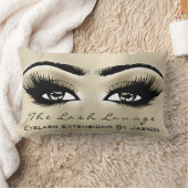 金ゴールドシャンパイグネメイクアップアイズラッシュ美しい ランバークッション (ブランケット)