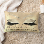 金ゴールドシャンパイグネメイクアップアイズラッシュ美しい ランバークッション (ブランケット)