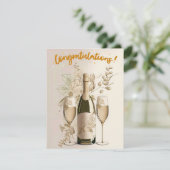 金ゴールドシャンパンおめでとうカード シーズンカード (スタンド正面)