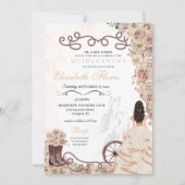 金ゴールドシャンパンウェスタンプリンセスシャーロキンセニェラ 招待状 (正面)