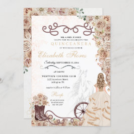 金ゴールドシャンパンウェスタンプリンセスシャーロキンセニェラ 招待状