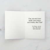 金ゴールドシャンパングラス新年 シーズンカード (内部)