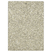 金ゴールドシャンパングリッタースパークルラマポートレート クリップボード (裏面)