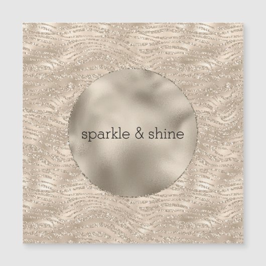 金ゴールドシャンパングリッターゼブラプリント釉薬 (正面)