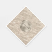 金ゴールドシャンパングリッターゼブラプリント釉薬 スタンダードランチョンナプキン (角)