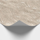 金ゴールドシャンパングリッターゼブラプリント釉薬 ラッピングペーパー (角)