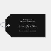 金ゴールドシャンパンバブリー応援クリスマスホリデー ギフトタグ (裏面横)