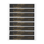 金ゴールドシャンパンバブル婚約パーティ ラップアラウンドラベル (シート)