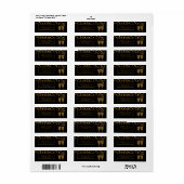 金ゴールドシャンパンバブル婚約パーティ ラベル (フルシート)