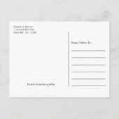 金ゴールドシャンパンバブル、ブラック&金ゴールド日付を保存 案内ポストカード (裏面)