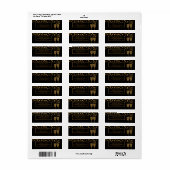 金ゴールドシャンパンバブル – ブラック&金ゴールド結婚- s ラベル (フルシート)