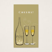 金ゴールドシャンパンバーブリーホリデーパーティービーフギフトラベル (正面)