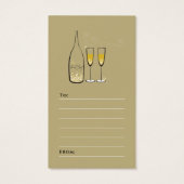 金ゴールドシャンパンバーブリーホリデーパーティービーフギフトラベル (裏面)