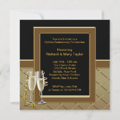 金ゴールドシャンパンフォト50周年記念パーティー 招待状 (裏面)