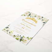 金ゴールドシャンパンフローラキンセアニェラ 箔招待状 (回転した状態)