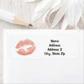 金ゴールドシャンパンリップスティックキス ラベル (インサイチュ)