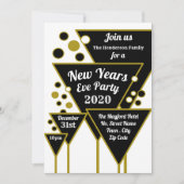 金ゴールドシャンパン大晦日パーティー 招待状 (正面)