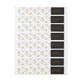 金ゴールドシャンパン応援スタイリッシュ新年の住所 ラップアラウンドラベル (シート)