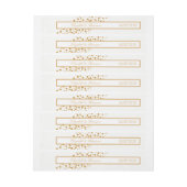 金ゴールドシャンパン結婚バブル ラップアラウンドラベル (シート)