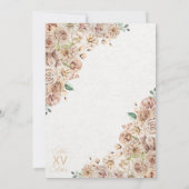 金ゴールドシャンパ素朴ンウェスタンホースキンセアニラ 招待状 (裏面)