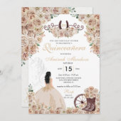 金ゴールドシャンパ素朴ンウェスタンホースキンセアニラ 招待状 (正面/裏面)