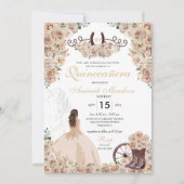 金ゴールドシャンパ素朴ンウェスタンホースキンセアニラ 招待状 (正面)