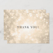 金ゴールドシャンパ結婚ン《写真》ぼけ味の感謝状 サンキューカード (正面/裏面)