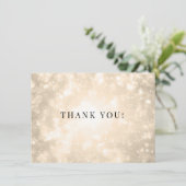 金ゴールドシャンパ結婚ン《写真》ぼけ味の感謝状 サンキューカード (スタンド正面)