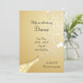 金ゴールドシャンペンの離婚の招待状をぽんと鳴らします 招待状 (スタンド正面)