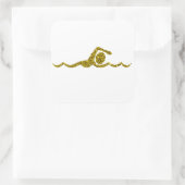 金ゴールドシュウィメンステッカー スクエアシール (バッグ)