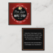 金ゴールドシュガーメープルビジネスカードレッドとブラック スクエア名刺 (正面/裏面)