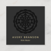 金ゴールドシュリヤントラ霊気マスター スクエア名刺 (正面)