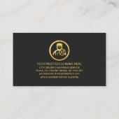 金ゴールドショフールオングレーブラック層 名刺 (裏面)