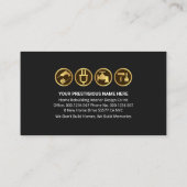 金ゴールドシルエット絵を描ブラシ 名刺 (裏面)